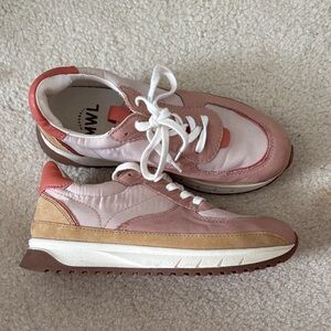 Madewell Blush and Tan Sneakers
